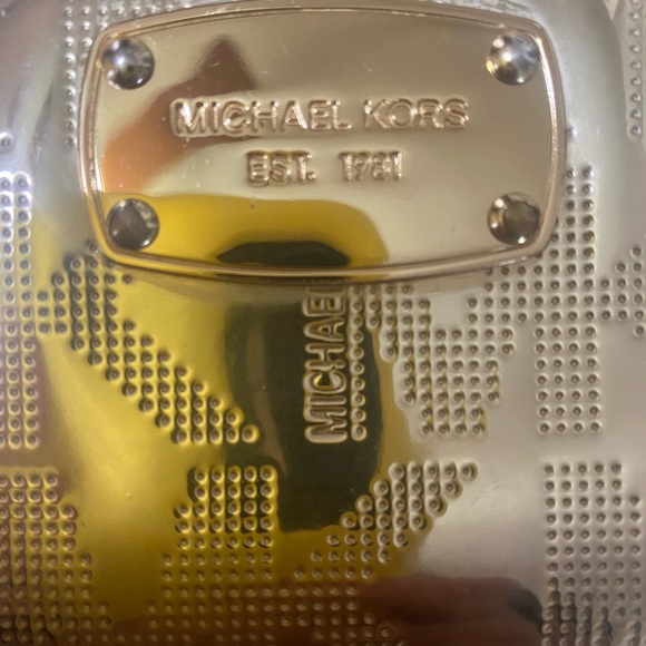 Authentic Michael Kors wallet/ wristlet. Chrome gold. - Picture 3 of 5